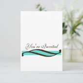 Blauwgroen en bruin kaart (Staand voorkant)