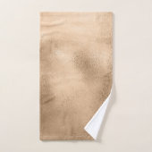 Blauwgroen en bruin ontwerp-monogrammen bad handdoek (Handdoek)