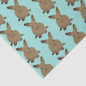 Blauwgroen en bruin paashaas tissuepapier (Detail)