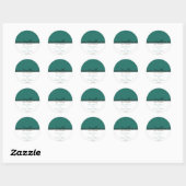 Blauwgroen en Bruin Save The Date Sticker (Vel)