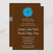 Blauwgroen en bruine brute bruidsdag kaart (Voorkant / Achterkant)