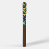 Blauwgroen en bruine Cheetah-printtas Case-Mate iPhone Case (Achterkant / Rechts)