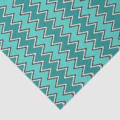 Blauwgroen en bruine Chevron Tissuepapier (Detail)