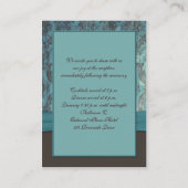  Blauwgroen en bruine Kaart voor de opvang van vra (Achterkant)