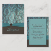  Blauwgroen en bruine Kaart voor de opvang van vra (Voorkant / Achterkant)