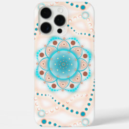 Blauwgroen en bruine pastel iPhone 16 pro max hoesje