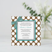 Blauwgroen en bruine pokadodenweddenschap kaart (Staand voorkant)