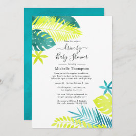 Blauwgroen en citroen tropische aandrijving door d kaart