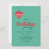 Blauwgroen en Corale Holiday-partij uit de middele Kaart (Voorkant)