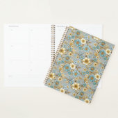 Blauwgroen en Cream Bloemen Chiyogami Planner (Display)