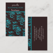 Blauwgroen en Espresso Modern Business Profile Car Visitekaartje (Voorkant / Achterkant)