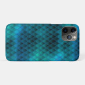 Blauwgroen en glitterdrakenschalen vormgeven Case-Mate iPhone case (Achterkant (horizontaal))