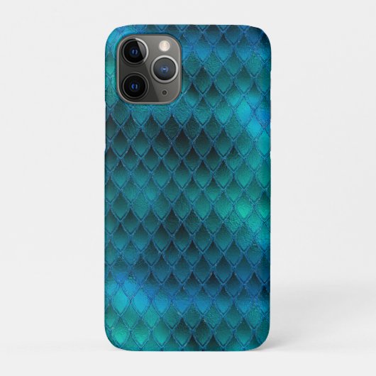 Blauwgroen en glitterdrakenschalen vormgeven Case-Mate iPhone case (Achterkant)