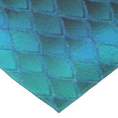 Blauwgroen en glitterdrakenschalen vormgeven tafelkleed (Gekanteld)