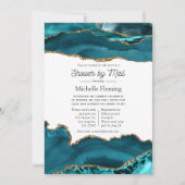 Blauwgroen en Gold Agate Shower per mail Kaart (Voorkant)