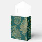 Blauwgroen en Gold Damask Bedankdoosjes (Geopend)