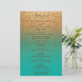 Blauwgroen en Gold Glitter - Programma (Staand voorkant)
