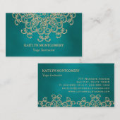Blauwgroen en Gold Mandala Visitekaartje (Voorkant / Achterkant)