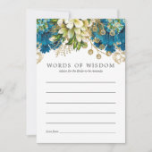 Blauwgroen en Gold Shabby Vrijgezellenfeest Bride  Kaart (Voorkant)