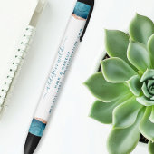 Blauwgroen en Gold Waterverf Business Black Ink Pe Zwarte Inkt Pen