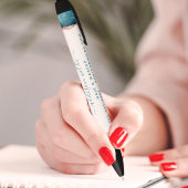 Blauwgroen en Gold Waterverf Business Black Ink Pe Zwarte Inkt Pen