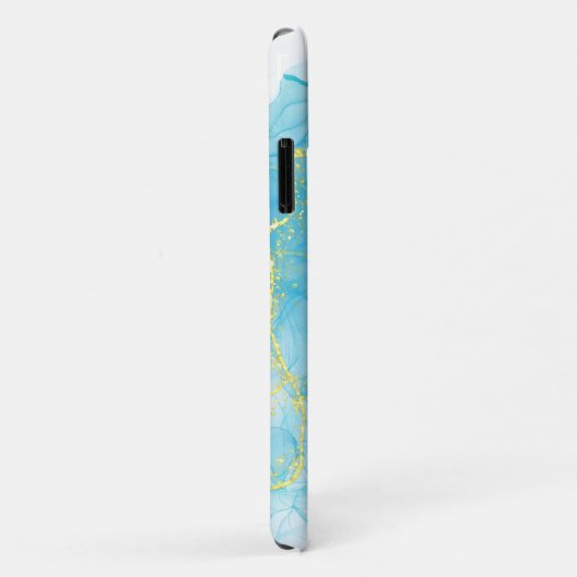 Blauwgroen en goud Case-Mate iPhone case (Achterkant/rechts)