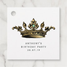 Blauwgroen en Goud  Kroon Aquamarijn Edelsteen