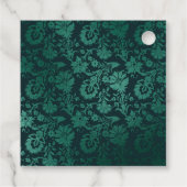 Blauwgroen en Goud Kroon Aquamarijn Edelsteen Bedankjes Labels (Achterkant)