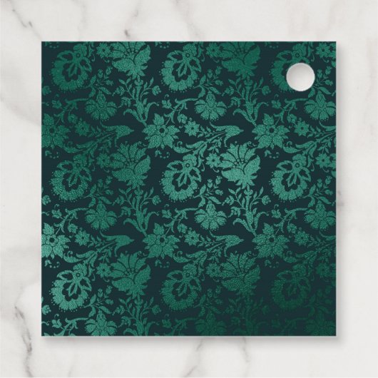 Blauwgroen en Goud  Kroon Aquamarijn Edelsteen Bedankjes Labels (Achterkant)