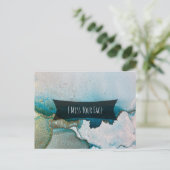 Blauwgroen en goudalcoholinkt die ik mis. briefkaart (Staand voorkant)