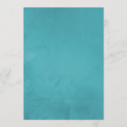 Blauwgroen en goudbloem Eerste Heilige Communie Kaart (Achterkant)