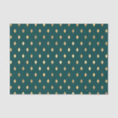 Blauwgroen en gouddiamant tissuepapier (Voorkant)