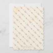 Blauwgroen en gouddromer Boho Baby Boy Shower Kaart (Achterkant)