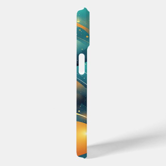 Blauwgroen en gouden bol Abstract Case-Mate iPhone Case (Achterkant / Rechts)