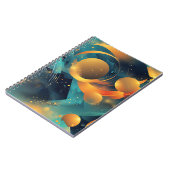 Blauwgroen en gouden bol Abstract Notitieboek (Linkerzijde)