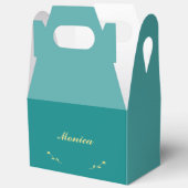 Blauwgroen en gouden bruidsmeisje gunstboxen bedankdoosjes (Open)