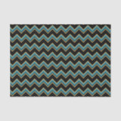 Blauwgroen en gouden Chevron Tissue Paper Tissuepapier (Voorkant)