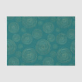 Blauwgroen en gouden Doodle Pattern Tissuepapier (Voorkant)