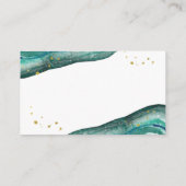 Blauwgroen en Gouden Geode | Invoegen geschenkregi Informatiekaartje (Achterkant)