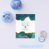 Blauwgroen en gouden geodegebedaarsteen flyer (Enkel)