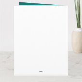 BLAUWGROEN EN GOUDEN INDIASE GEÏNSPIREERDE VERJAAR KAART (Achterkant)