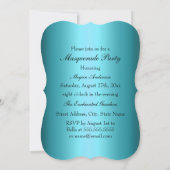 Blauwgroen en gouden Masquerade party voor de vete Kaart (Achterkant)