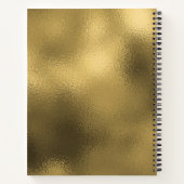 Blauwgroen en gouden ontwerp Notitieboek (Achterkant)