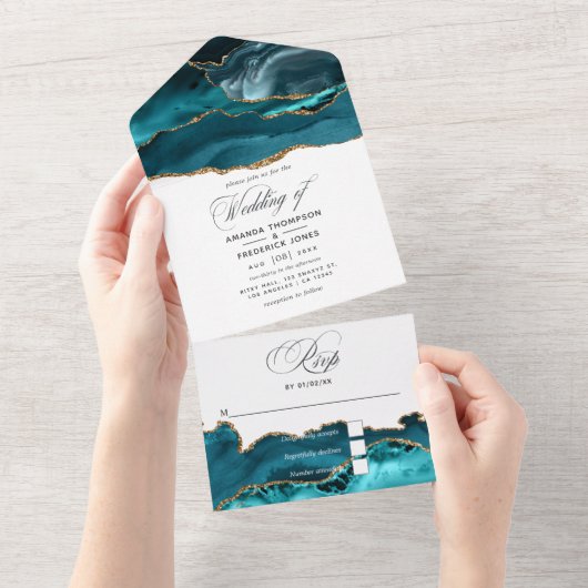 Blauwgroen en gouden oorlogen in één uitnodiging (Afscheurbaar)