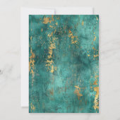 Blauwgroen en gouden tinten bijbelvers Christelijk Kaart (Achterkant)