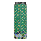 Blauwgroen en gouden zeemeerminnen thermosbeker (Achterkant)