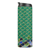 Blauwgroen en gouden zeemeerminnen thermosbeker (Geroteerd rechts)