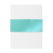 Blauwgroen en goudflorale buikband uitnodigingen wikkel (Achterkant Voorbeeld)