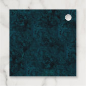 Blauwgroen en goudkleurige marmer Agate Wedding Bedankjes Labels (Achterkant)