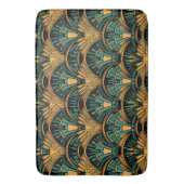 Blauwgroen en goudkunst Deco Badmat (Voorkant Verticaal)